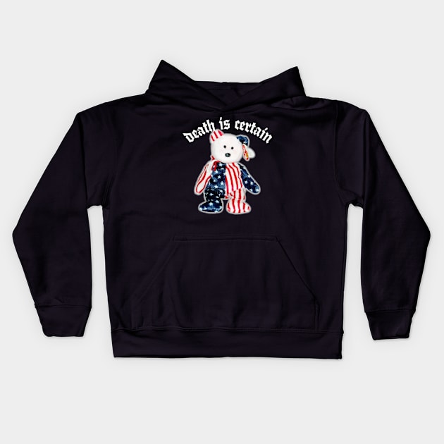 Death Is Certain - 90s Kid Nihilist Design Kids Hoodie by DankFutura